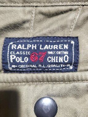 Polo RL Classic 67 olive green cargo pants Sz 16 kids
